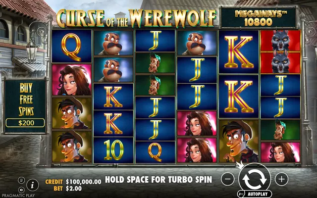 Curse of the Werewolf Megaways: in-game screenshot 1