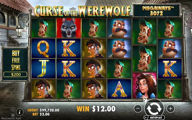 Curse of the Werewolf Megaways: in-game screenshot 3