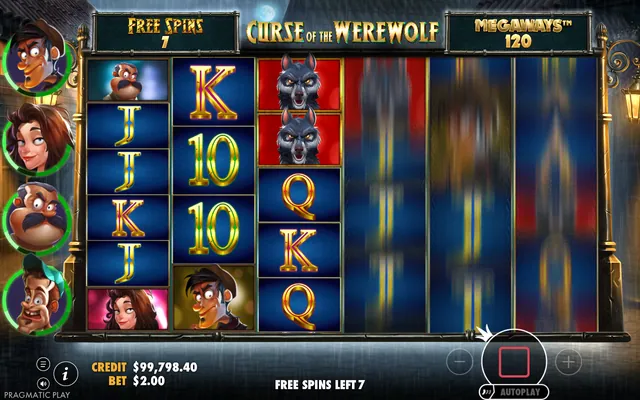 Curse of the Werewolf Megaways: in-game screenshot 4