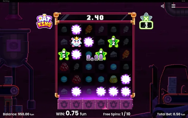 Rat King – free spins round, themed around arcade games (2)