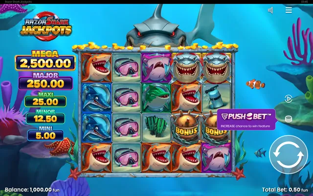 Razor Shark Jackpots: στιγμιότυπο 1 από το παιχνίδι