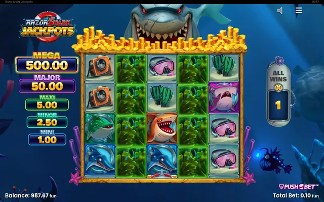 Razor Shark Jackpots: στιγμιότυπο 3 από το παιχνίδι