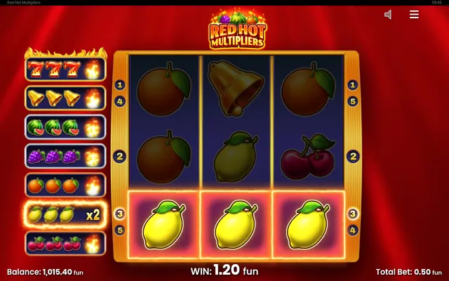 Red Hot Multipliers: στιγμιότυπο 2 από το παιχνίδι