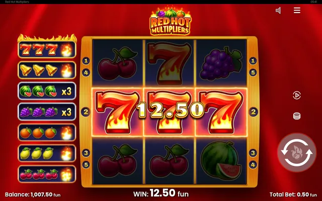 Red Hot Multipliers: στιγμιότυπο 3 από το παιχνίδι