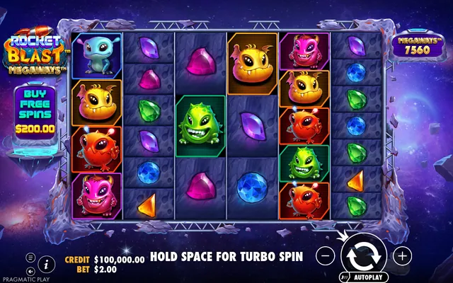 Rocket Blast Megaways: στιγμιότυπο 1 από το παιχνίδι