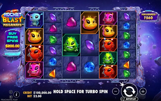 Rocket Blast Megaways: στιγμιότυπο 2 από το παιχνίδι