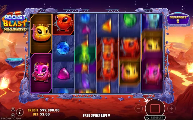 Rocket Blast Megaways: στιγμιότυπο 4 από το παιχνίδι